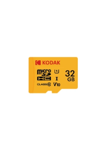 Kodak 32gb Micro Sd Uhs-ı C10 U1 V10 Kart + Adaptör Sarı