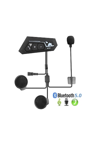 Motosiklet Kaskı İçin Şarj Edilebilir Bluetooth Intercom Kulaklığı Ve Mikrofon Seti