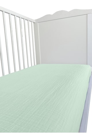 4 Katlı Müslin Bebek Nevresim Takımı Uyku Seti %100pamuk Mint