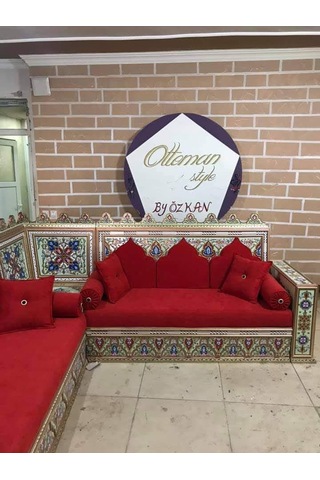 Ottoman Ahşap Sedir Şark Odası Model 7 - Renk: Renkli