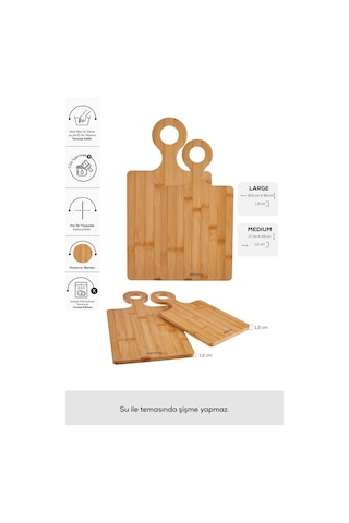 Karaca  Dara 2'li Bambu Kesme Tahtası