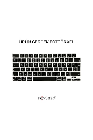 Novstrap Apple Uyumlu MacBook Pro 14 İnç M5 Çip A3434 İle Türkçe Q Klavye Koruyucu Siyah Kılıf Karışık Çok Renkli