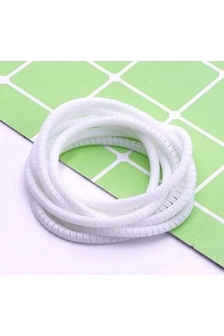 Kablo Koruyucu Spiral Sarma Kılıf, Şarj Aletleri İçin Koruma Sağlar, Beyaz