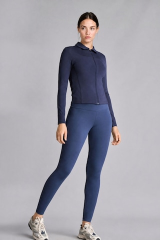 Defacto Slim Fit Esnek Kumaş Gömlek Yaka Fermuarlı Sporcu Hırka H6015ax26smın277 İndigo-ın277