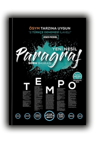 2024 Tyt Tempo Paragraf Yeni Nesil Soru Bankası 2 TYT Türkçe Denemesi İlaveli - Fragman Yayınları