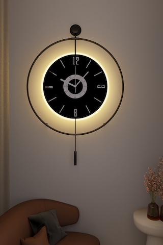 Timelles Blackberry Kadran Seri - Kırılmaz Göbek -Büyük Boy(50X75CM) - Metal (MOBİLYA) Duvar Saati