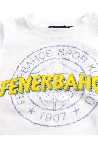 Fenerium Bebek Tek Renk Logolu Sweat Beyaz