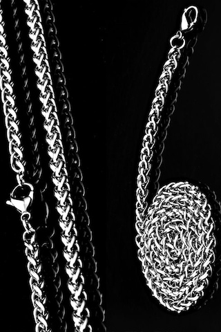 Ince Yuvarlak Erkek Çelik Kolye Zincir 2 Mm 56 Cm Eck12 Beyaz