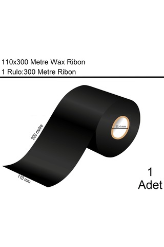 110x300 Wax Ribon En:110 Mm Boy:300 Metre 1 Adet 1