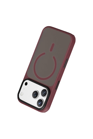 Joko - 990 - Apple İphone 18 Pro Megane Magsafe Kapak - Csmo-tex - - Bordo