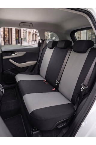 Dacia Sandero Oto Koltuk Kılıfı Stepway Koltuk Kılıfı Dacia Duster Kılıf Gri-Siyah