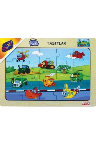 Playwood Ahşap Puzzle 20 Parça Taşıtlar