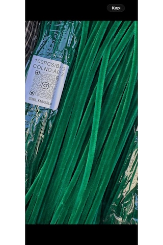 Şönil 100 Lü Zümrüt Renk Kod A013 30 Cm - Yoğun Tüylü Hobi Çubuğu Tel El İşi 100 Lü Paket