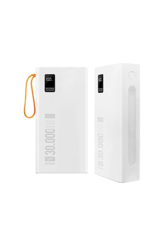 Powerway QC30S 30000 Mah Dijital Göstergeli Powerbank Beyaz