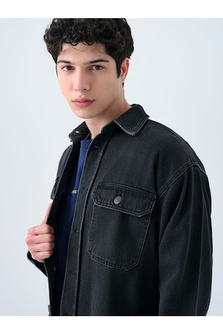 LOFT Oversize Erkek Gömlek U.kol Lf2039700 Q1.v1 Denim