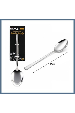 Buradabulabilirsin Krom Metal Servis Kaşığı 27 Cm Bbz