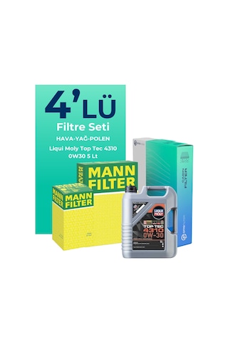 Mann Ford Ecosport 1.5 Dizel Filtre Bakım Seti Liqui Moly Motor Yağlı (2018-2022) 4 Lü -