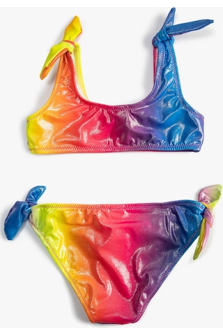 Koton Bikini Takımı Parlak Çok Renkli 2 Parça Pembe Desenli 3skg00001bm 3SKG00001BMA04 Pembe