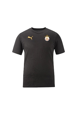 Gsstore Galatasaray Lisanslı Sıfır Yaka Siyah A Takım Antrenman T-shirt Bayrak Ve Lazer Kutulu Hediyelik Kutu Siyah