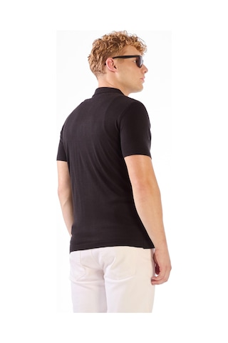 Dufy Erkek Slim Fit Polo Yaka Siyah Triko-25570