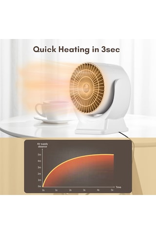 Vkemall 800 W Enerji Tasarruflu Masaüstü Alan Elektrikli Isıtıcı