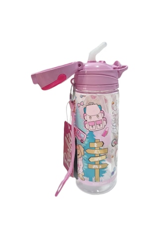 Barbie Matara 500 Ml - Çocuk Suluk, Matara, Pipetli Suluk, Askılı Suluk Barbie Matara