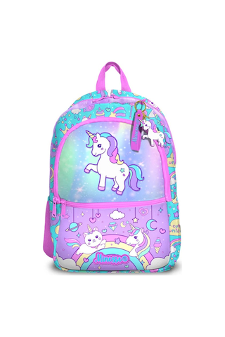 Simli Unicorn Desenli Kız Çocuk İlkokul Sırt Çantası 1007 Çok Renkli