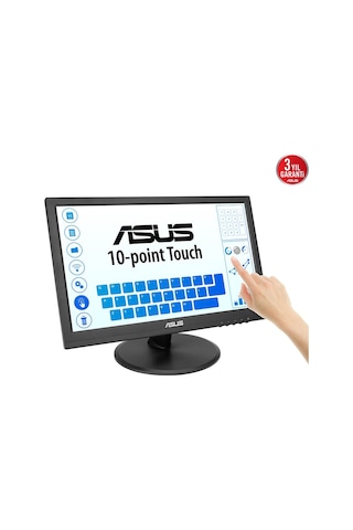 15.6 Vt169he Ips 5ms 60mhz 1xvga 1xhdmı Fhd 1920x1080 Dokunmatik Ekran Flıcker Free Çerçevesiz Vesa Siyah