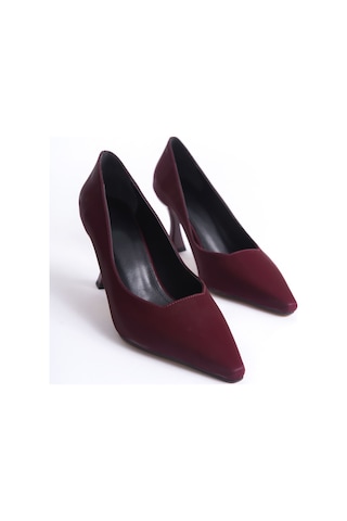Cordelia Kadın Bordo Saten Stiletto Bordo Saten