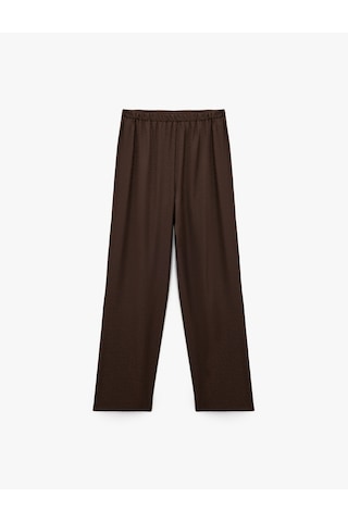 Koton Rahat Kalıp Dokulu Saten Pijama Altı Kahverengi 6wlk50028mw Kahve