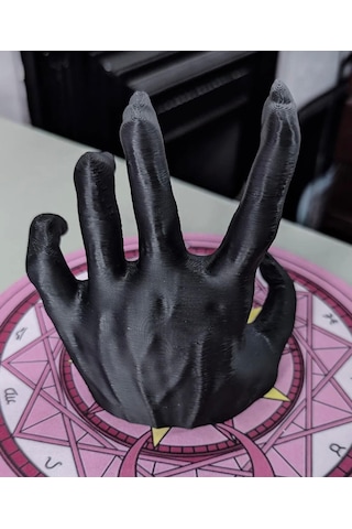 El Figürlü Kulaklık / Havlu Çok Amaçlı Figürlü Plastik Duvar Askısı Siyah