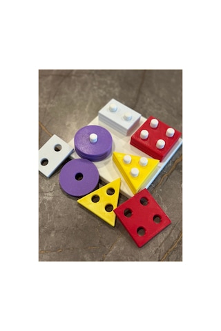 Montessori Geometrik Şekil Eşleştirme Şekil Yerleştirme Oyunu
