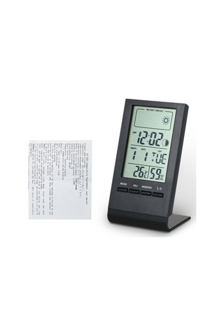 Jms Mini Dijital Termometre Kapalı Higrometre Odası H Sıcaklık Nem Monitörü Ölçer Ölçer Alarmı  Siyah