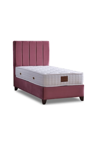 Rosalinda Tek Kişilik Baza + Başlık + Yatak Set 3 Lü Set Pembe