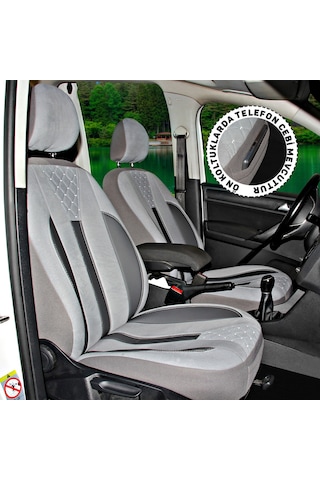 T1 Serisi Fiat Fiorino 2008+ Uyumlu Gri Ticari Tay Tüyü Koltuk Kılıfı