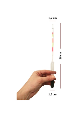 Aek-tech Alkolmetre Hidrometre Ve 250ml Mezür Seti