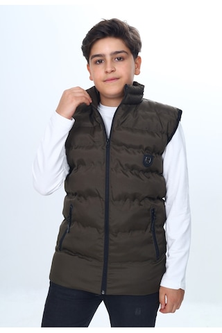 Toontoy Erkek Çocuk Göğsü Armalı Şişme Yelek Haki