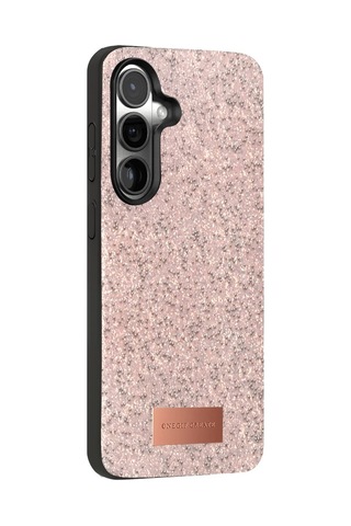 Onegif Samsung Galaxy Uyumlu , S25 Bright Simli Kapak - Pembe