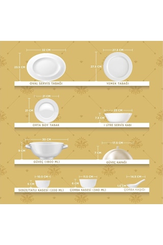 Peggy Oliver Aurora Koleksiyonu 21 Parça Yemek Takımı, Gerçek Altın Kaplama Yemek Takımları 189437123 Çok Renkli