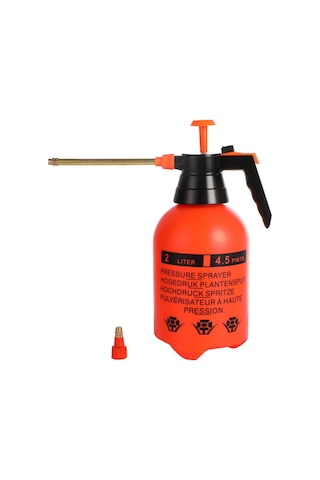 Mufunye 2l Turuncu Uzun Kollü El Pressli Bahçe Sulama Spreyi - Ev Bahçesi Bitki Sulama Ve Alkol Dezenfeksiyonu Aleti