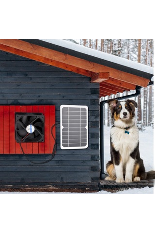 Padalink Güneş Enerjili 6w 5v Soğutma Fanı, Pet Köşkleri Ve Seralar İçin Hava Akışı Sağlayıcı, Dc5521 Ve Usb Portlu, Kolay Kurulum