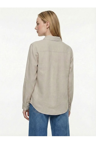 Regular Fit Kadın Gömlek U.kol Light Beige