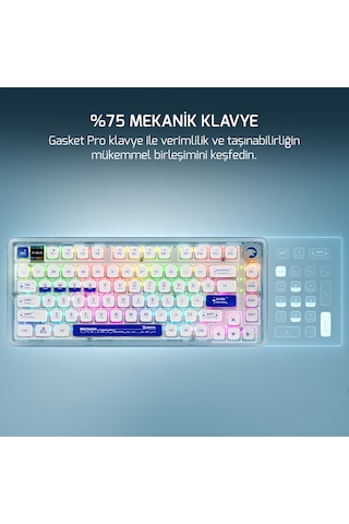 Gamepower Gasket Pro Rgb Wireless/bluetooth/kablolu Mekanik Red Ckckgmp0009