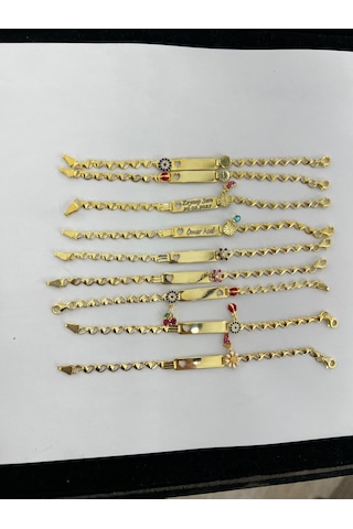 925 Ayar Gümüş Nazar Uğur Böcekli Isimli Kız.erkek Bebek Künyesi Bebek Künye Altın