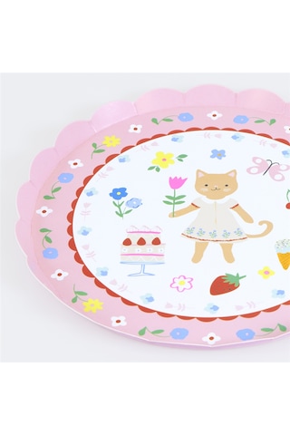 Meri Meri - Yavru Kedi Kulübü Tabaklar - M - 8 Adet