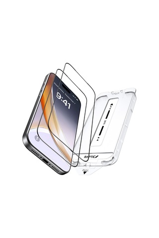 İphone 17 Uyumlu Raptic Air Glass 2.5d Ekran Koruyucu 2 Adet + Kolay Uygulama Aparatlı Şeffaf