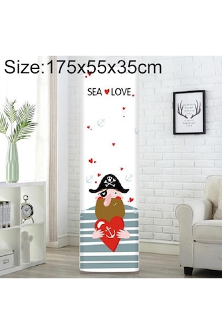 Sones Basit Dikey Dolap Tipi Her Şey Dahil Klima Kumaş Toz Kapağı, Boyut: 175x55x35cm, Stil: Korsan