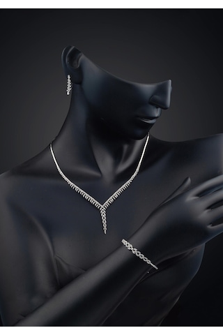 Bilezikci Elizabeth 14 Ayar Beyaz Altın Düğün Seti