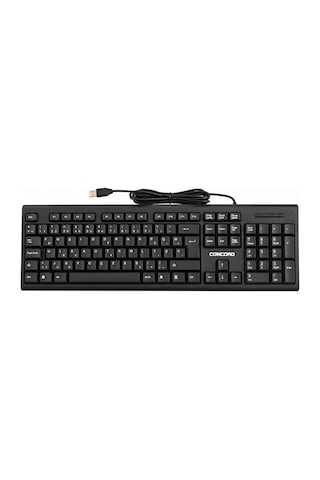 Concord C-72 Standart Kablolu Türkçe F Klavye Yüksek Kalite Sessiz F Klavye Standart Tüm Pc Uyumlu - Okullar Için Uygundur - Katip Katiplik Sınav