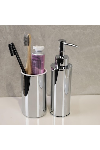 Kobos Yuvarlak Banyo Seti Parlak Krom